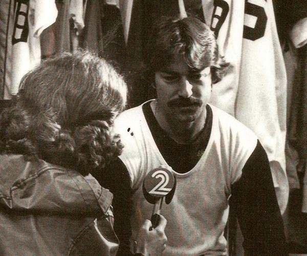 Anne Interviewing Tom Brookens, Detroit Tigers, 1980